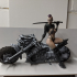 Cyber Metal Biker Chick print image