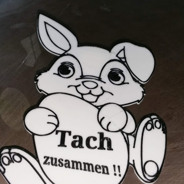 3D Printable Osterhase Tach zusammen by Theo Jungblut