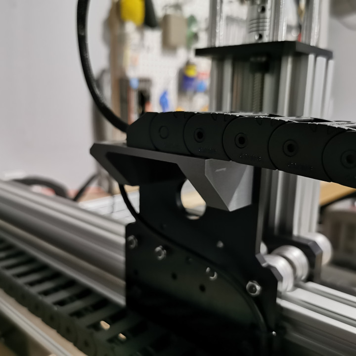 3D Printable Bulkman3D Workbee CNC Kit Drag Chain Mounts by Josh