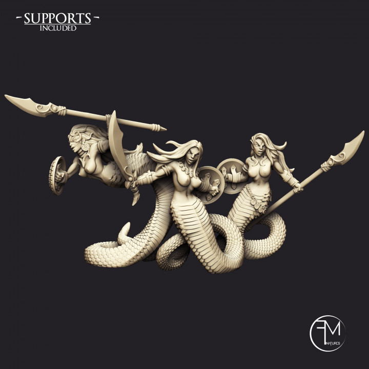 Snakewoman Guards - 3 Units (AMAZONS! Kickstarter) image