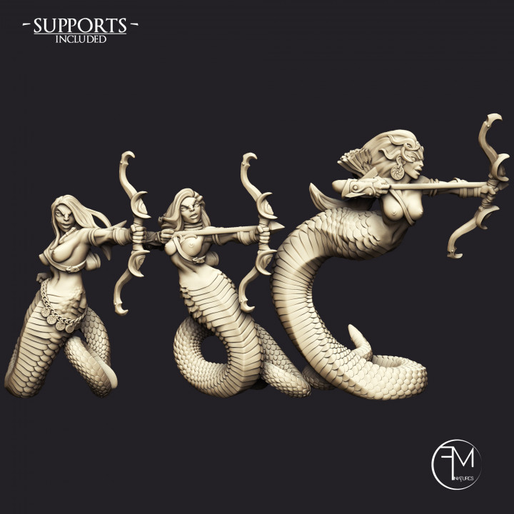 Snakewoman Archers - 3 Units (AMAZONS! Kickstarter) image
