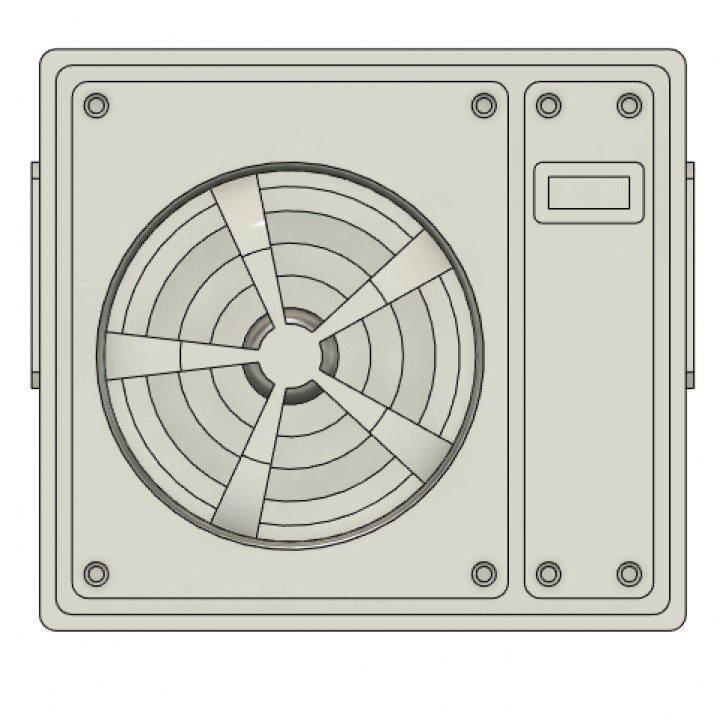 3D Printable 1/18 Air Conditioner by Alberto Andrade