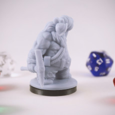Picture of print of Dwarven Miner Miniature - pre-supported