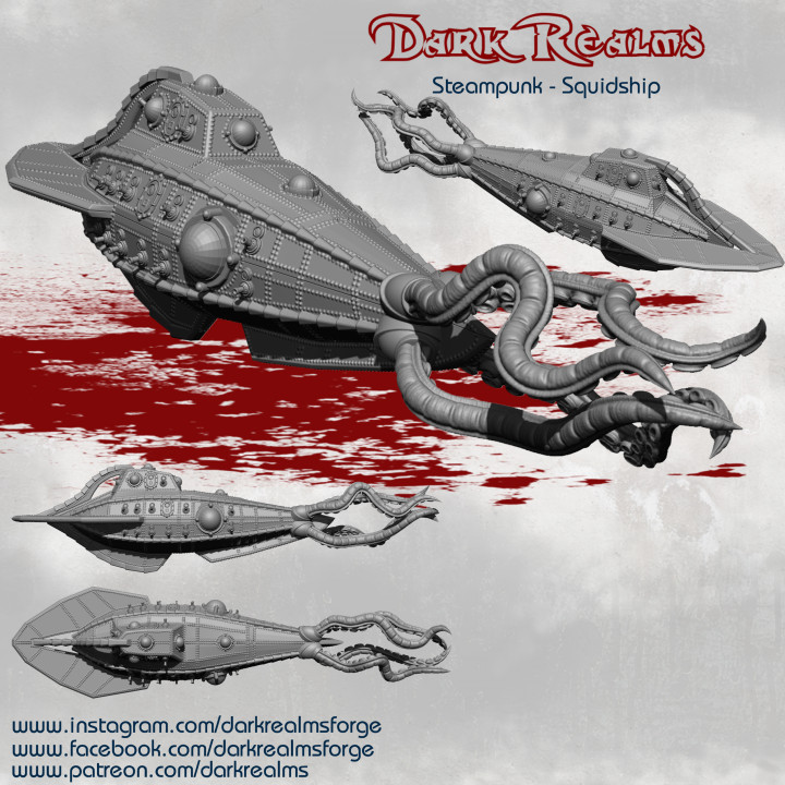 Dark Realms Steampunk - tenticleface Squidship image