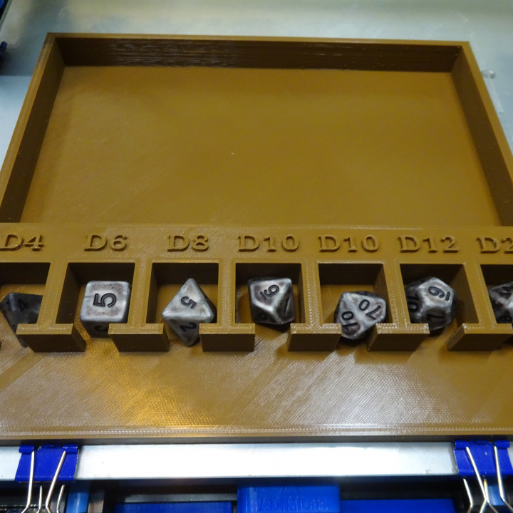 D&D Dice Tray - Labeled Dice Spaces image
