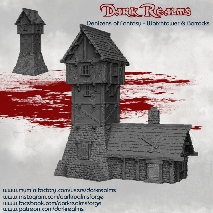 Watchtowers - DND - Dungeons & Dragons - RPG - Pathfinder - Tabletop - TTRPG - Demizens of Fantasy - 2024 Dark Realms - 32 mm