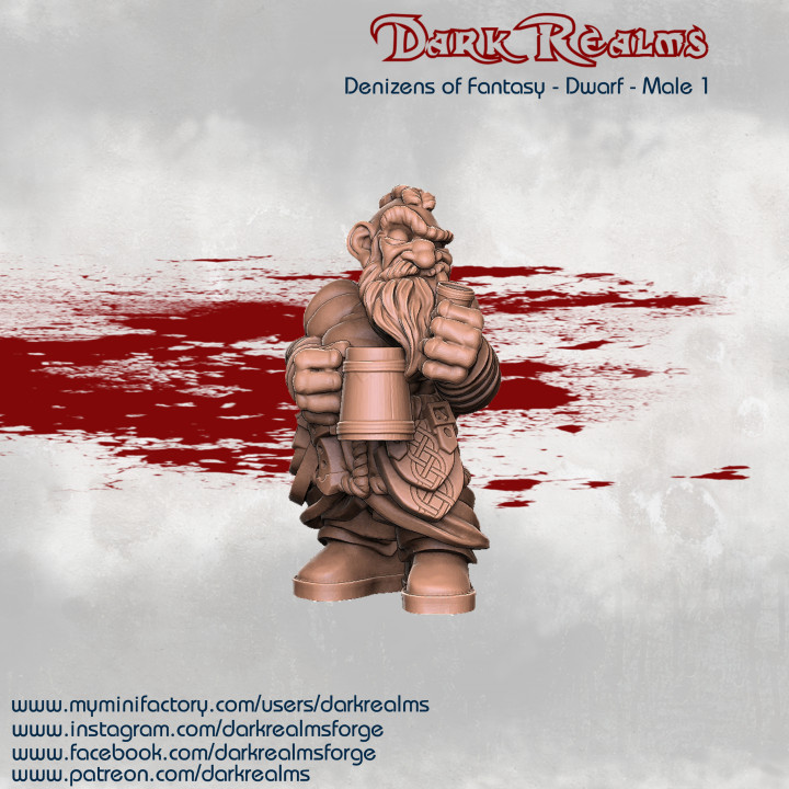 Dark Realms Denizens of Fantasy - Dwarf Male 1 image