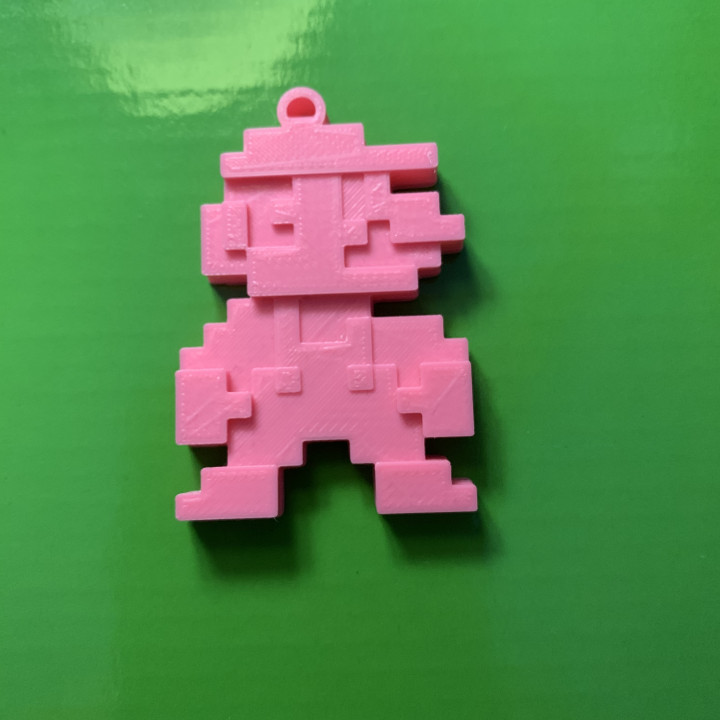 Mario 3D pixel image