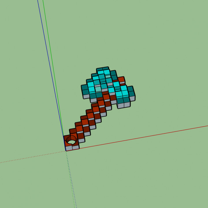 Minecraft axe, connectable with keychain image