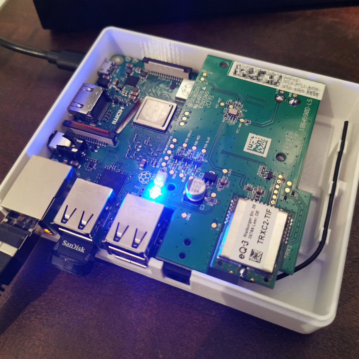 Raspberry Pi 3 Case with Homematic RPI-RF-MOD image