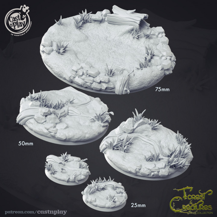 Forest Creature Bases (Pre-Supported) image