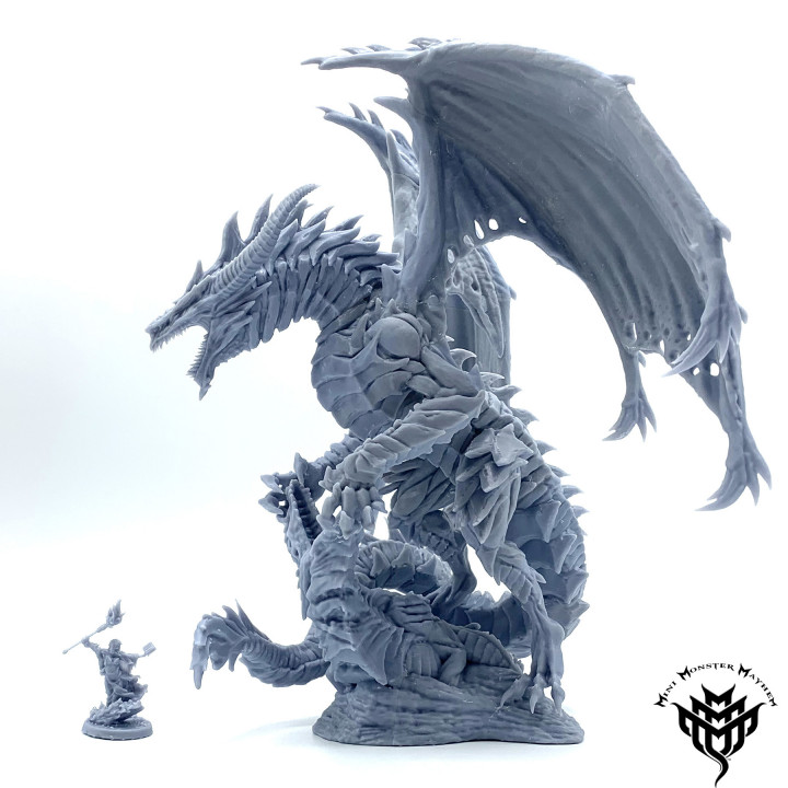 3D Printable Vile Steel Dragon (Gargantuan size) by Mini Monster