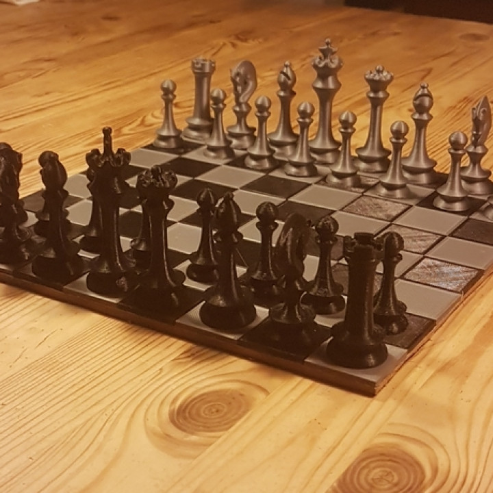 Tall classic chess pieces image