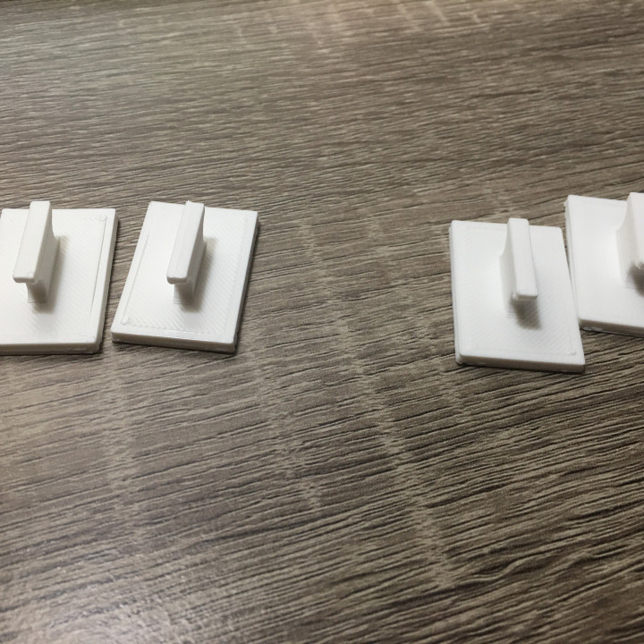 3D printed set of curtain rod hooks no screws needed image