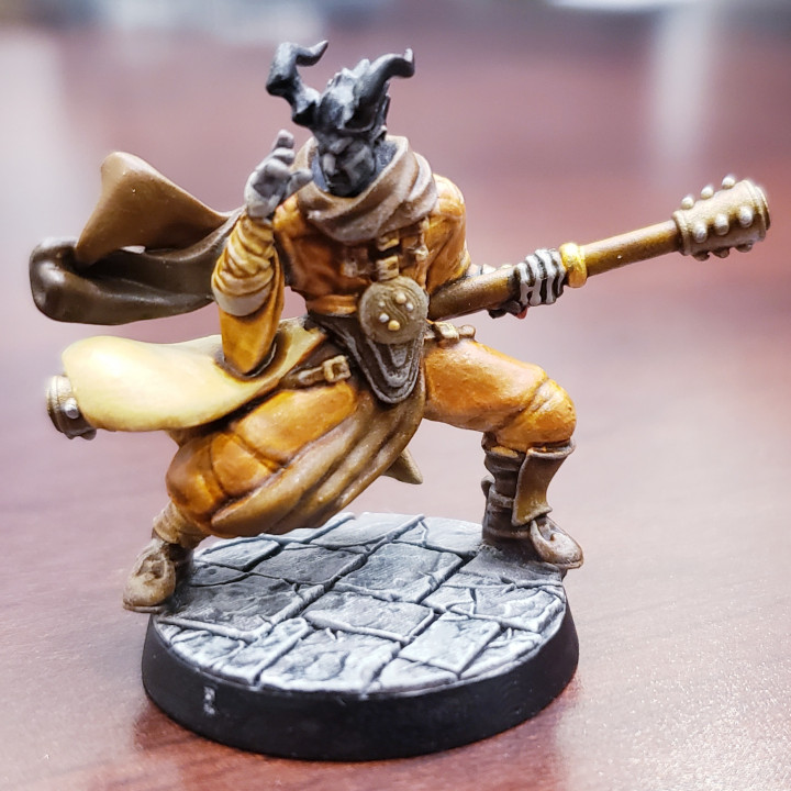 Male RPG Monk - Human, Elf, Half Orc, Tiefling - 32mm miniature image