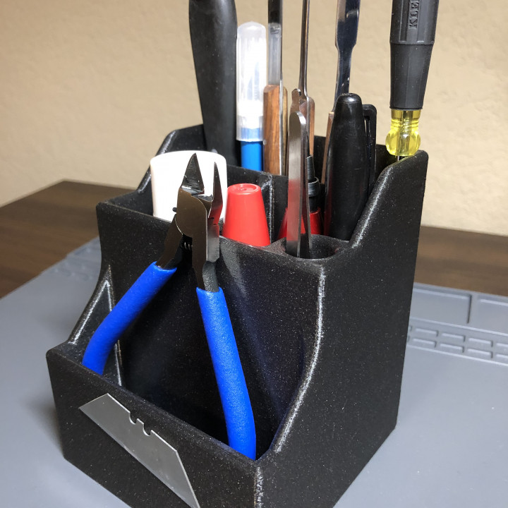 Tool Organizer - Tool Caddy With Embedded Magnets - 3D Printer Tool Holder image