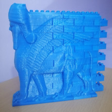 Picture of print of Montini Assyrian Winged Bull Wall Set (Lego Compatible)
