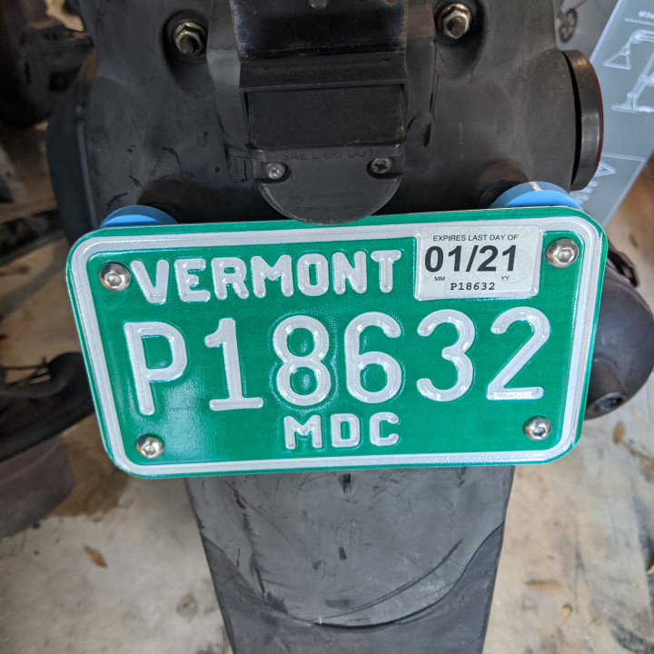 US Motorcycle license plate to Euro Mount image