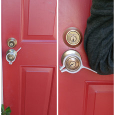 Picture of print of Hands Free Round Door Handle Bolt on - under 2" Dia