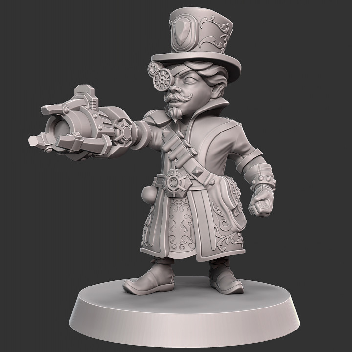 Gnome Artificer Type B with Modular Hands And Weapons (Presupported) image