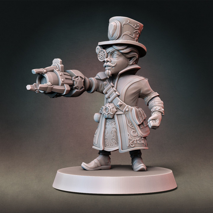 Gnome Artificer Type B with Modular Hands And Weapons (Presupported) image