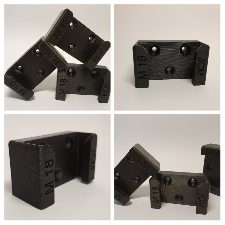 3D Printable M18 Milwaukee wall mount by Jim Cato