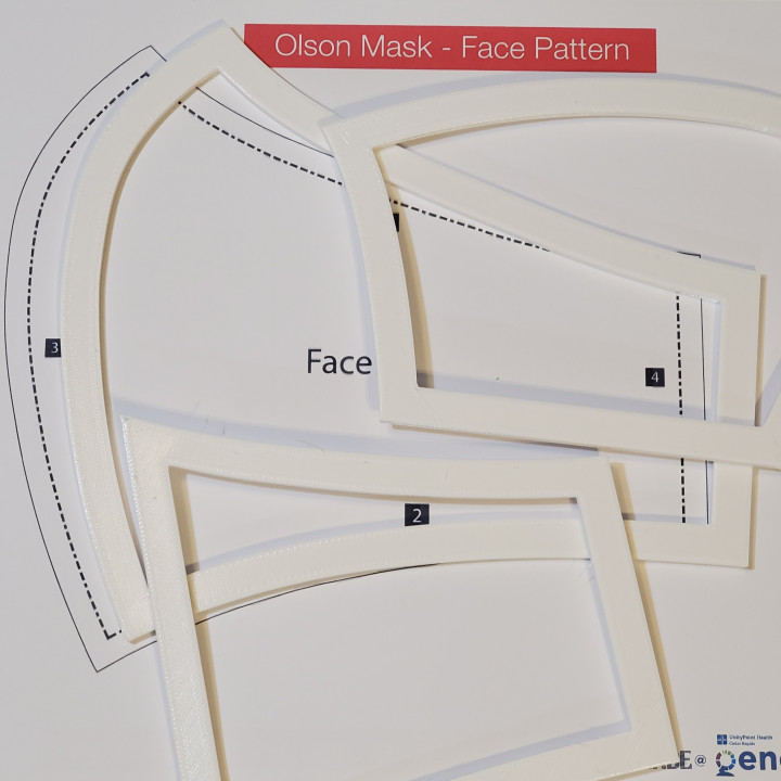Cuting Guides for Olson Face Mask image