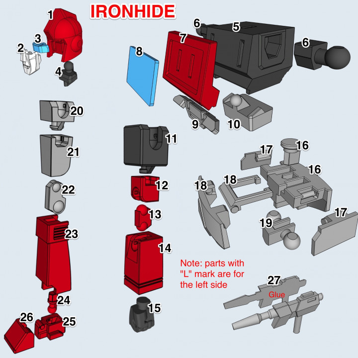 ARTICULATED G1 TRANSFORMERS IRONHIDE - NO SUPPORTS image