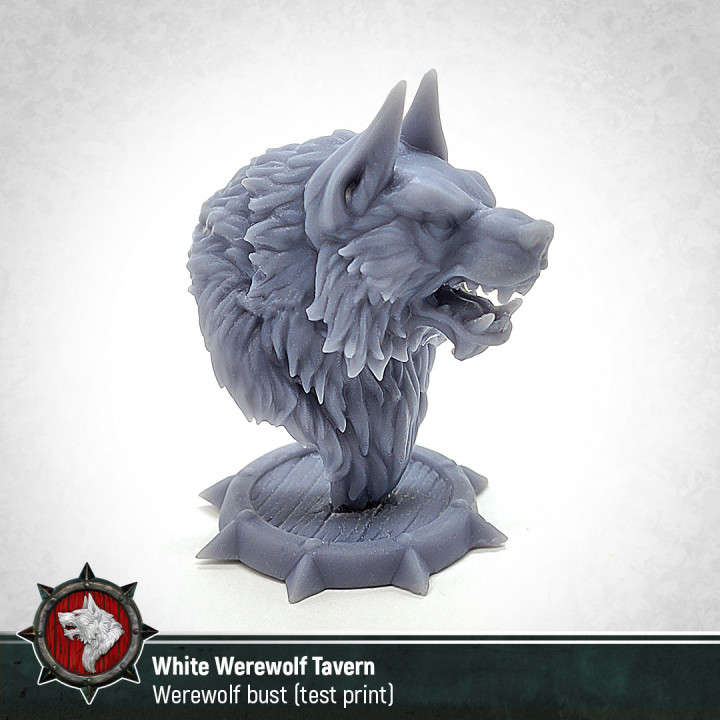 Werewolf bust pre-supported image