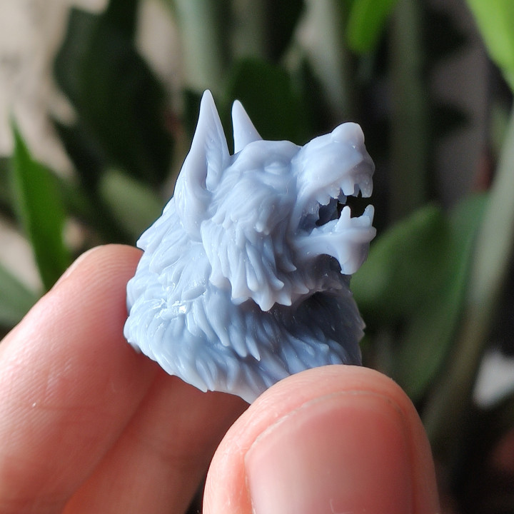 Werewolf bust pre-supported image
