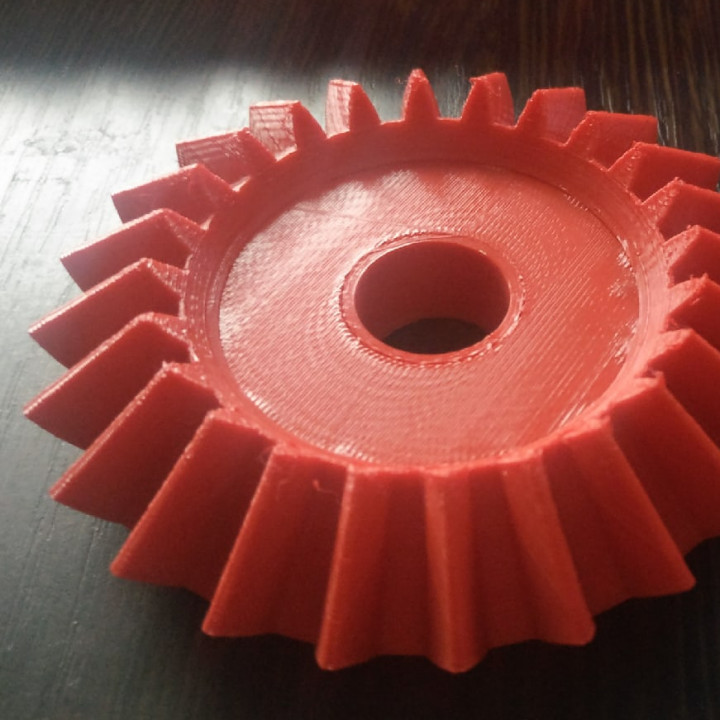 3D Printable Parameterized Bevel Gear file for Fusion 360 by Miras