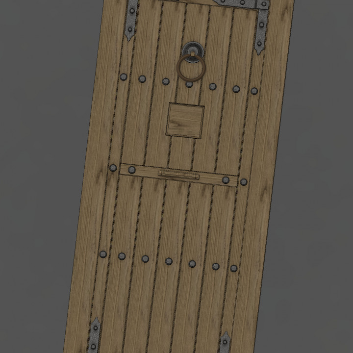 Old wooden door image