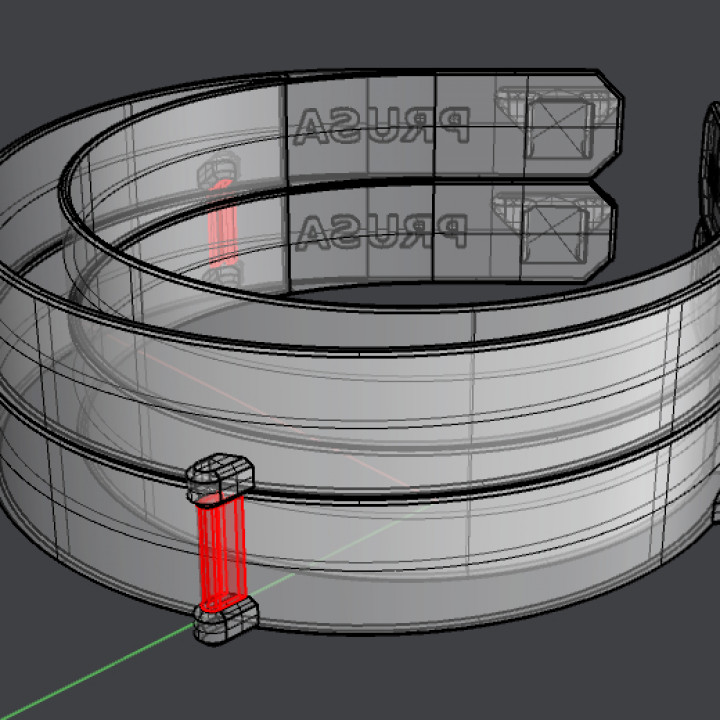 Stackable Prusa face shield remix image