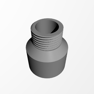 3D Printable 1/2 AG auf 3/4 IG Adapter by Wolfgang Kracht
