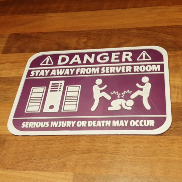 Danger stay away from server room (2 color) image