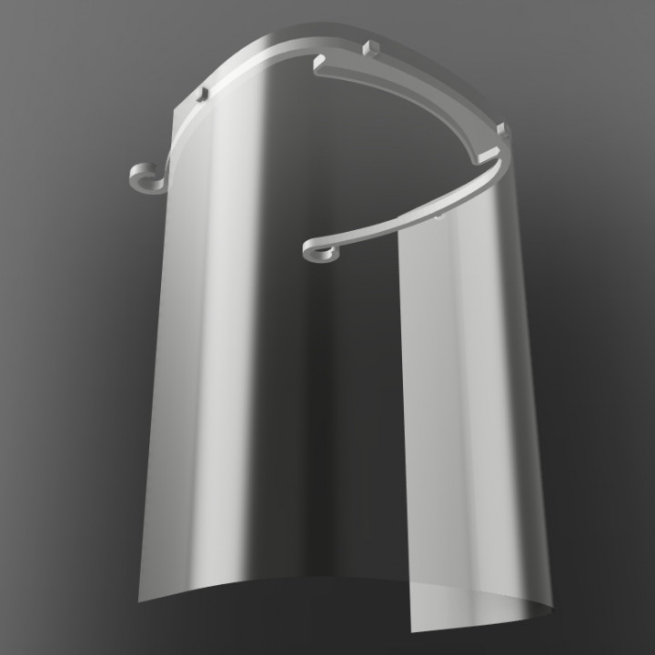 COVID-19 Face Shield for Small 150x150mm Build Plates (3Dverkstan Single Part Remix) image