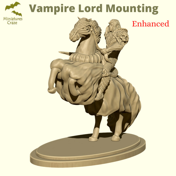 3D Printable Vampire Lord Mount by MiniaturesCraze