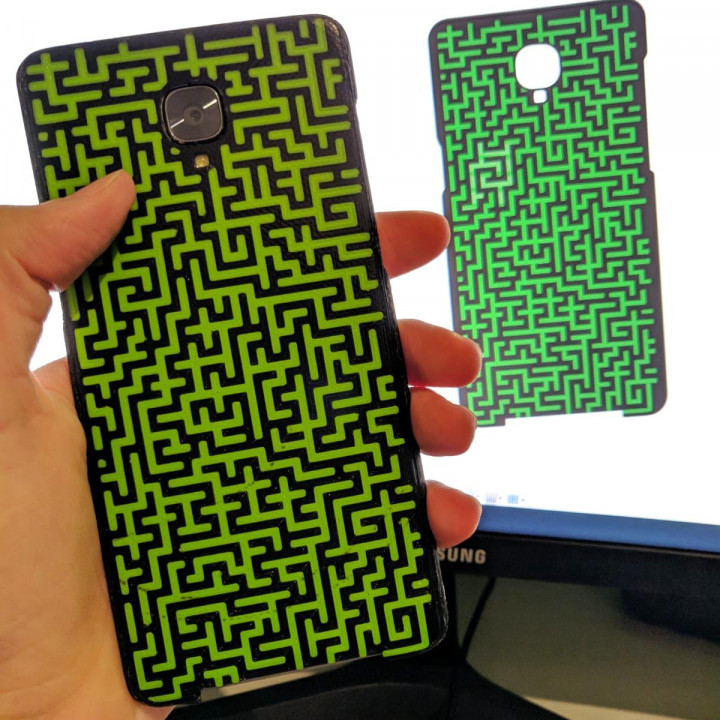 OnePlus 3/3T case with maze pattern image