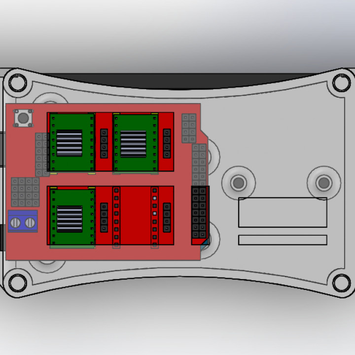 3D Printable Arduino Case & CNC Shield Case by Finsa Maulana