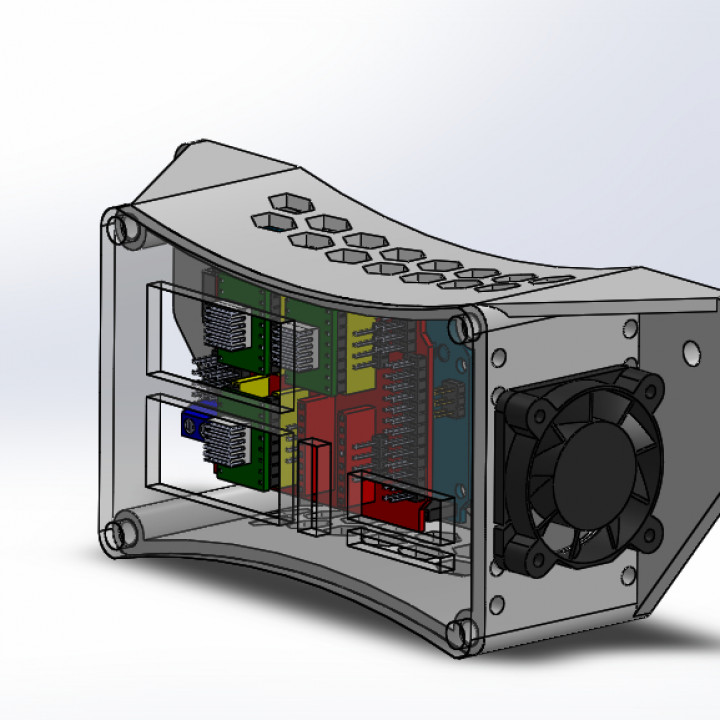 3D Printable Arduino Case & CNC Shield Case by Finsa Maulana