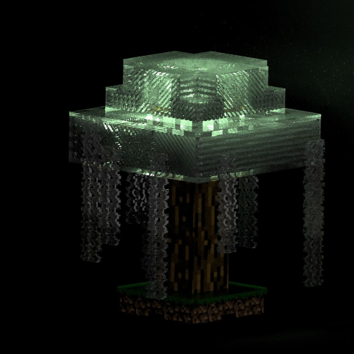 3D Printable Minecraft Swamp Tree Lamp by Tyson