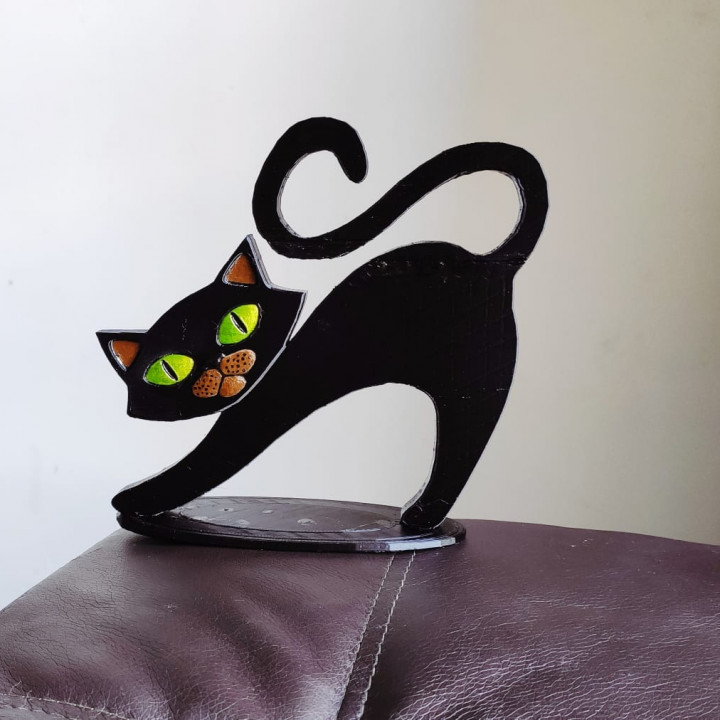 3D Printable Gato Adorno by fulanito de tal