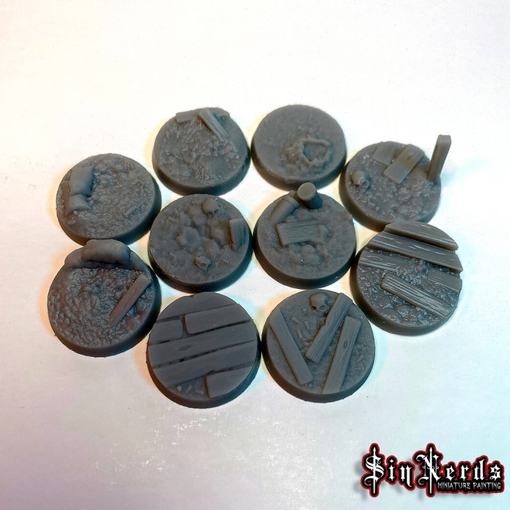 25mm Trench Style Bases (Comes with Pre Supported Files) image