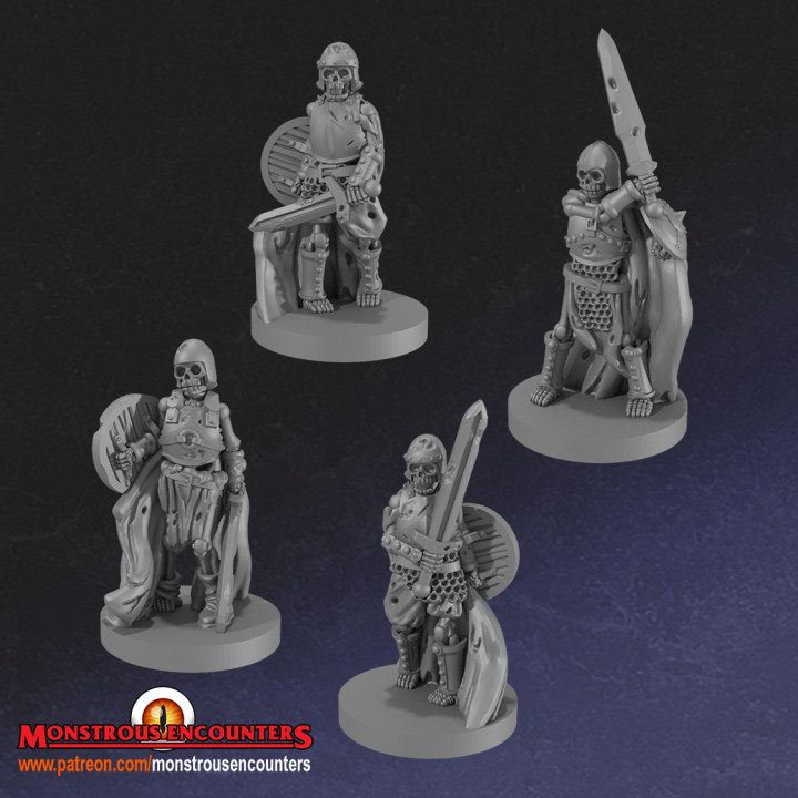 3D Printable Skeleton Warriors 1 (SUPPORTLESS) by Monstrous Encounters