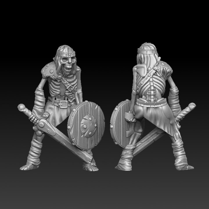 3D Printable skeleton warrior - supportless model by