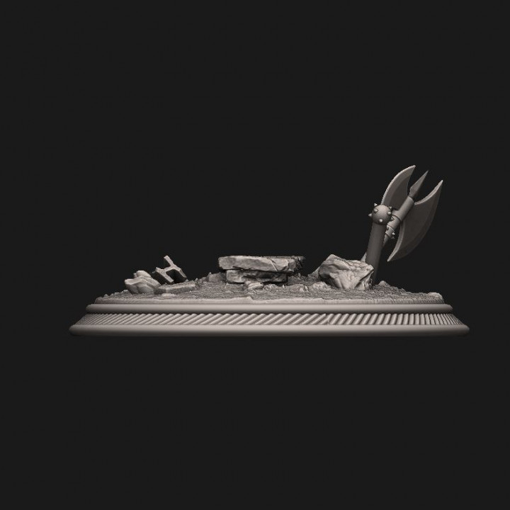 custome rubble Base for miniatures - Figures - version 01 3D print model image