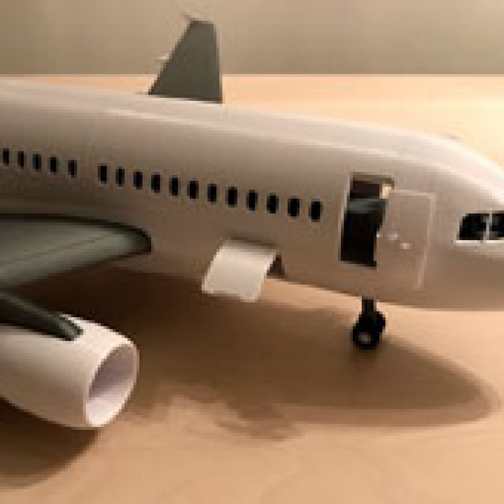 Airliner toy set inspired by Airbus A318 image