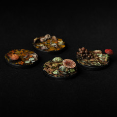 Forest - 5 x Round Base 25/28/30/32mm /Pre-supported/