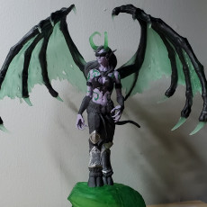 Picture of print of Demon Hunter pre-supported (World of Warcraft, fan art)