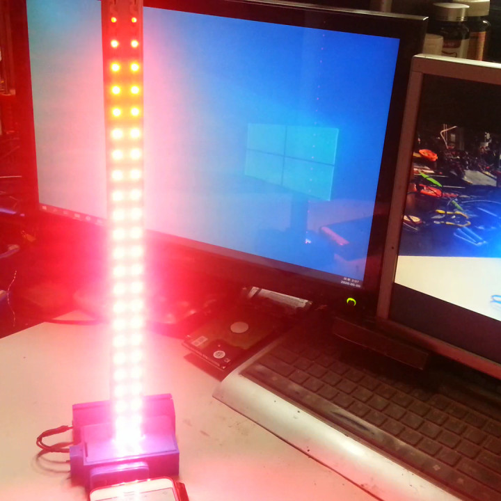 Create a portable LED strip that responds to music image